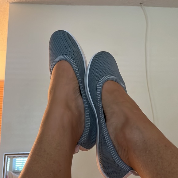 CLARKS CLOUDSTEPPERS AYLA PAIGE Blue/Slate Ballet Flats - Picture 3 of 4